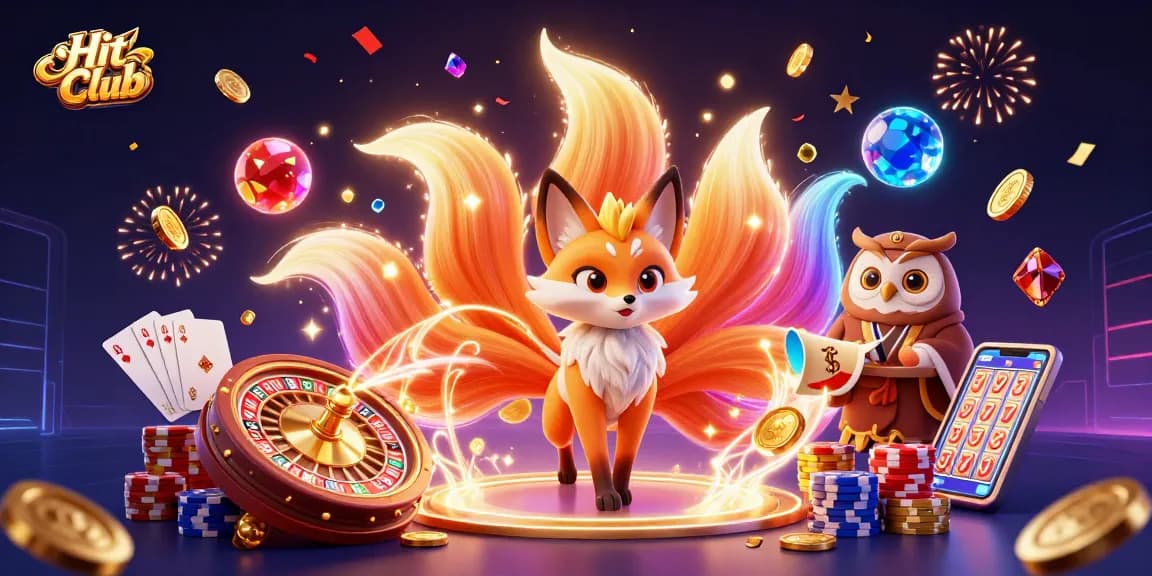 Experience the magic of Hit Club with vibrant 3D characters and dynamic casino elements.