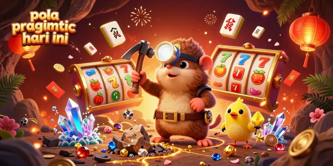 Engage with pola pragmatic hari ini through thrilling slot spins and golden treasures in a vibrant casino scene.