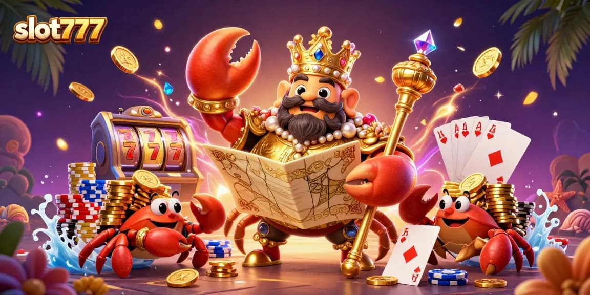 Experience thrilling slot777 gameplay with vibrant treasures and animated casino elements.
