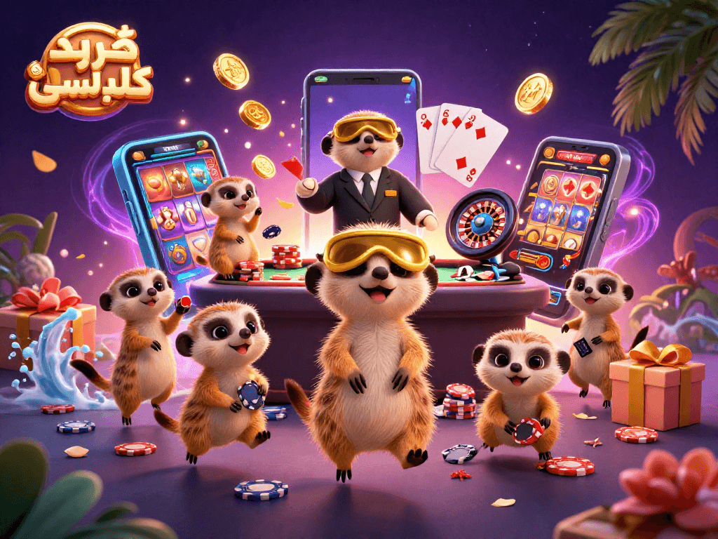 Engage with خرید کلید لمسی as meerkats lead an exciting casino operation under a magical sunset.