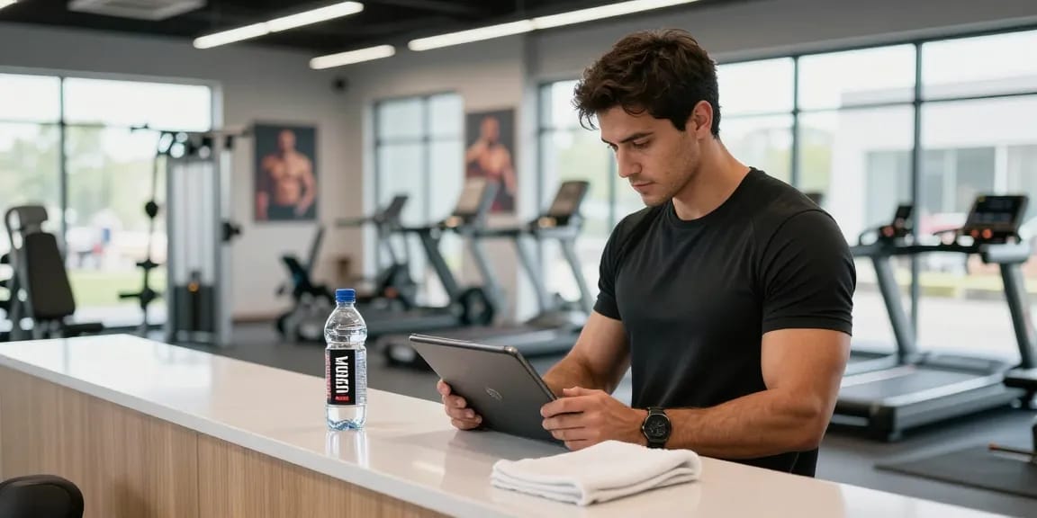 Browse the Astera Steroids Shop for premium fitness products in a modern gym setting.
