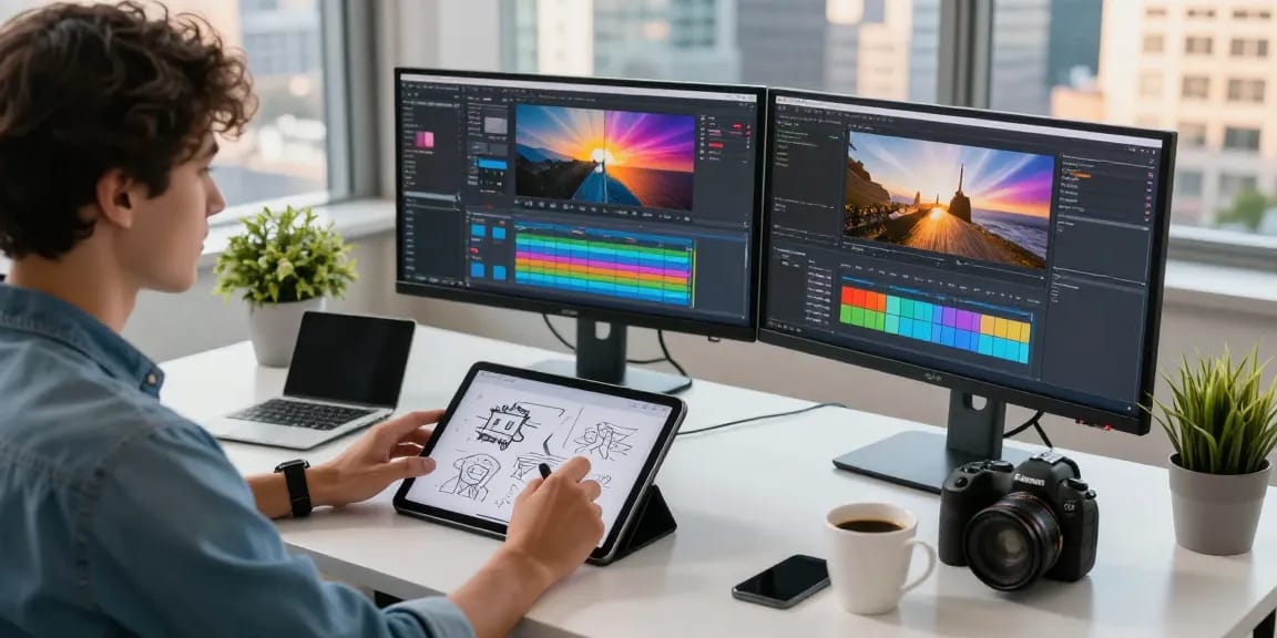 Seedance 2.0 workspace showcasing a creative professional using advanced video editing tools.