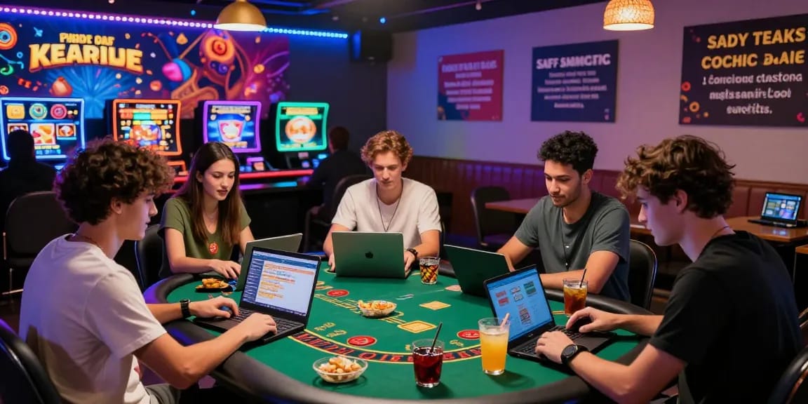 Enjoying casino games at https://brcs.co.uk with friends, vibrant atmosphere and diverse gaming experiences.