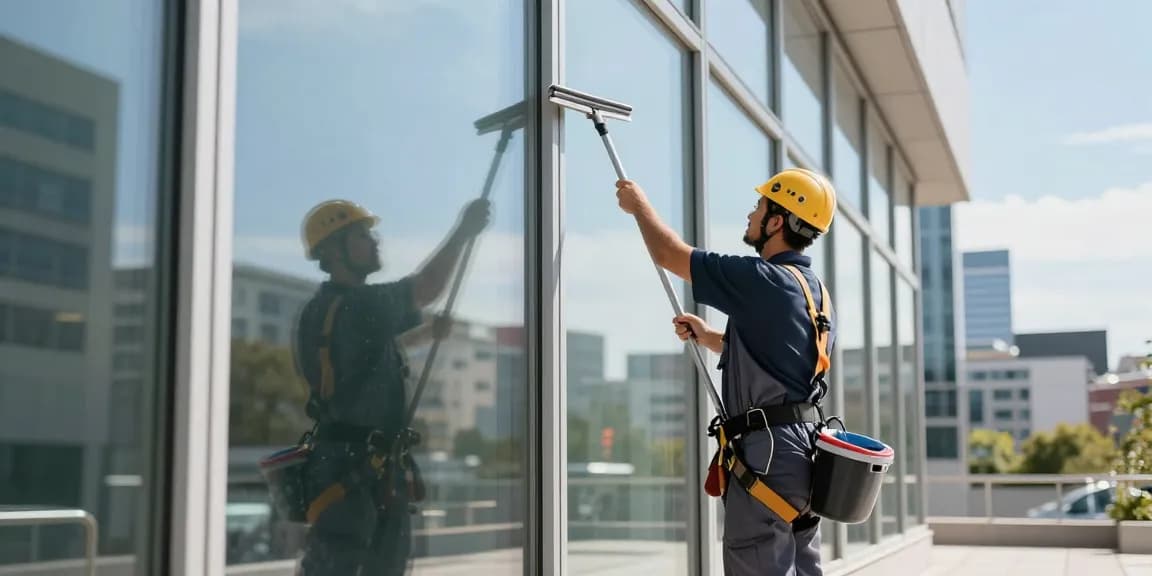 Professionelle Glasreinigung in Dortmund mit glänzenden Fenstern