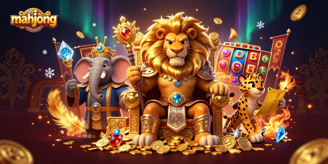 Experience thrilling mahjong action surrounded by slot games and vibrant casino elements.