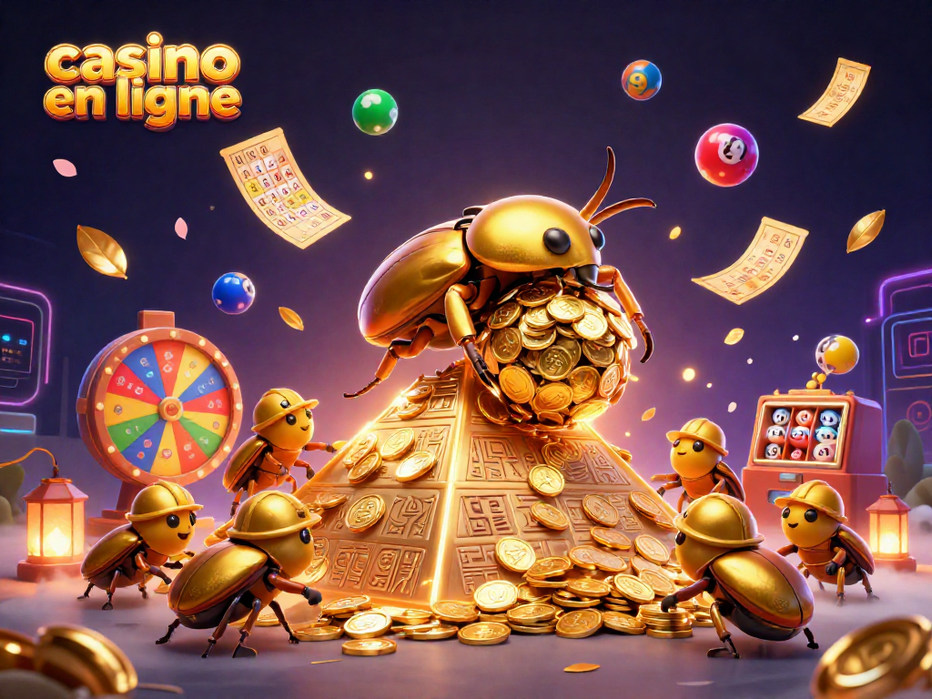 Jouer sur un casino en ligne pour gagner avec des symboles et des éléments de jeux divers.