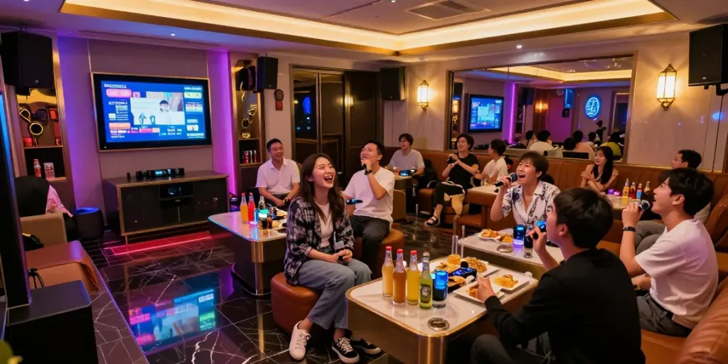 강남 달토 나이트라이프에서 즐거운 시간을 보내는 손님들 모습