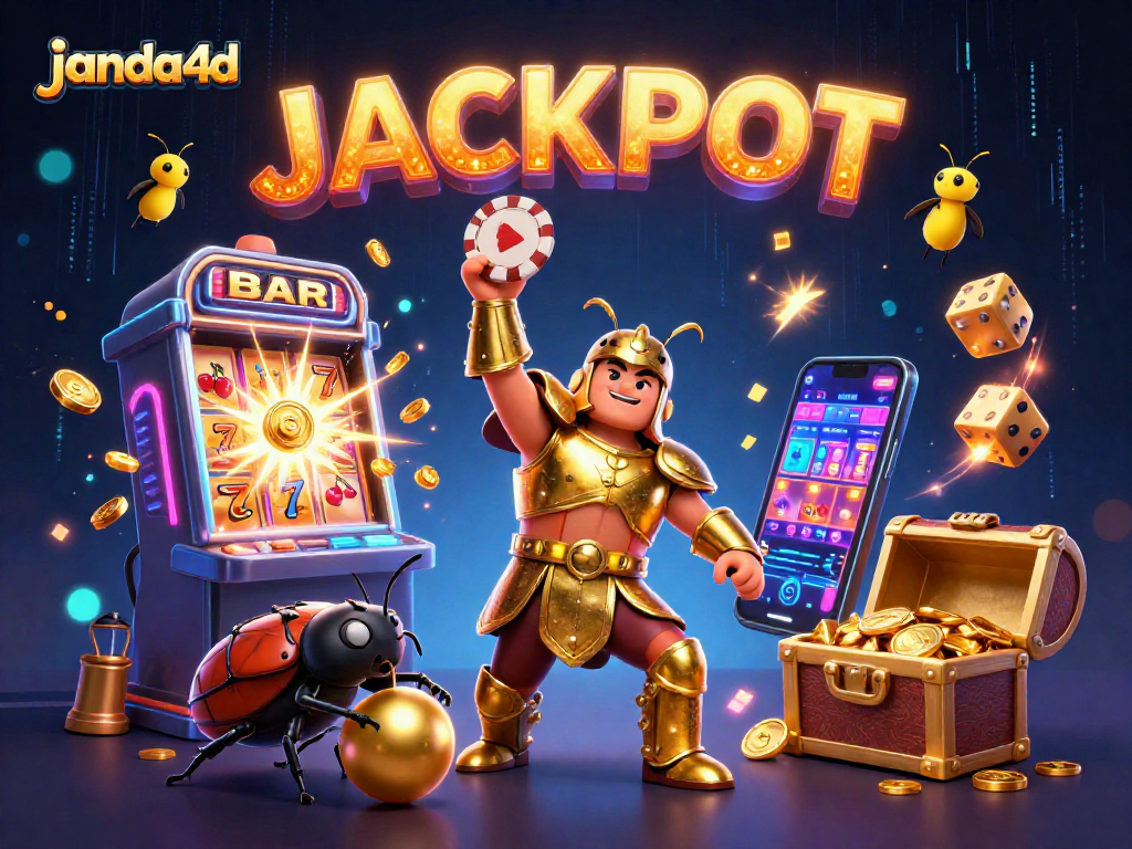 Raih jackpot di janda4d dengan ilustrasi slot penuh kegembiraan dan kemenangan!