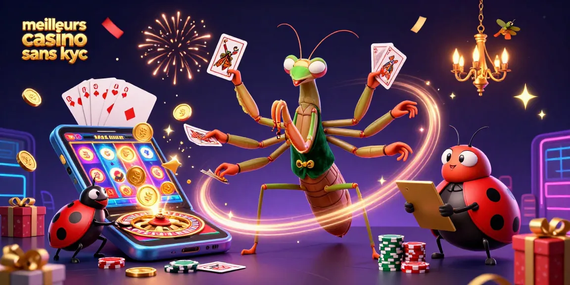 Jouez dans les meilleurs casinos sans KYC avec une animation dynamique de personnages colorés.