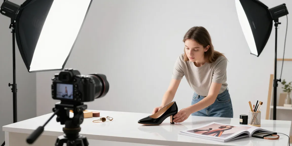 Fotografo ecommerce en studio, photographie de produits de mode pour boutique en ligne.