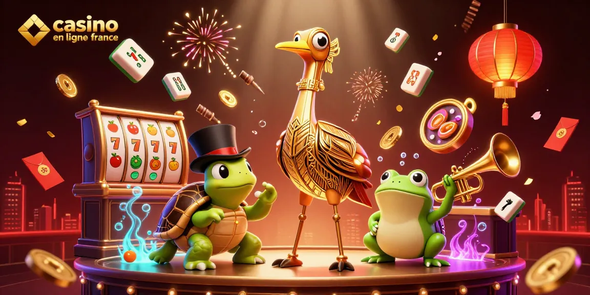 Jouez avec le meilleur des casinos en ligne en France avec des éléments de jeu animés et des couleurs vives.