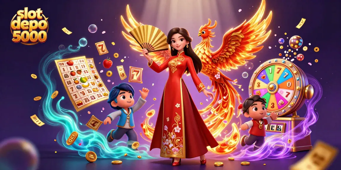 Experience thrilling action with slot depo 5000, featuring vibrant casino elements and a striking scene.