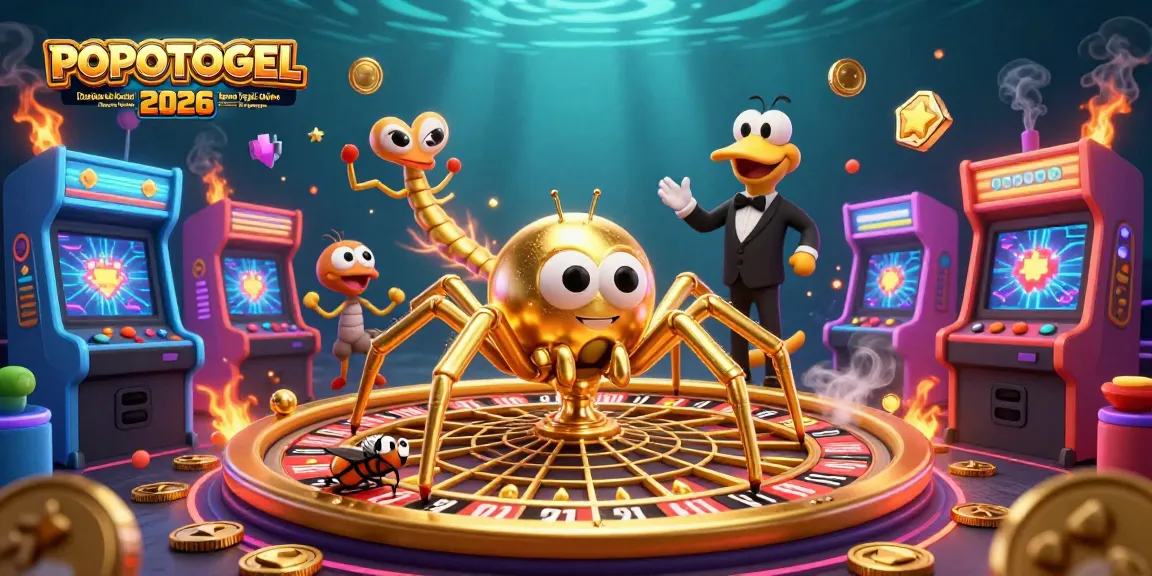 Engage in exciting betting with POPOTOGEL | Distribusi Diskon Produk Agen Togel Online Terlengkap & Terpercaya 2026 as a golden spider spins a roulette web.