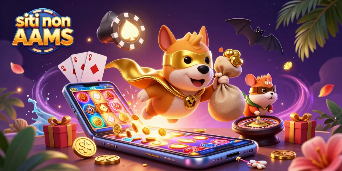Gioca nei siti non AAMS con jackpot e bonus, immerso in grafica 3D colorata.