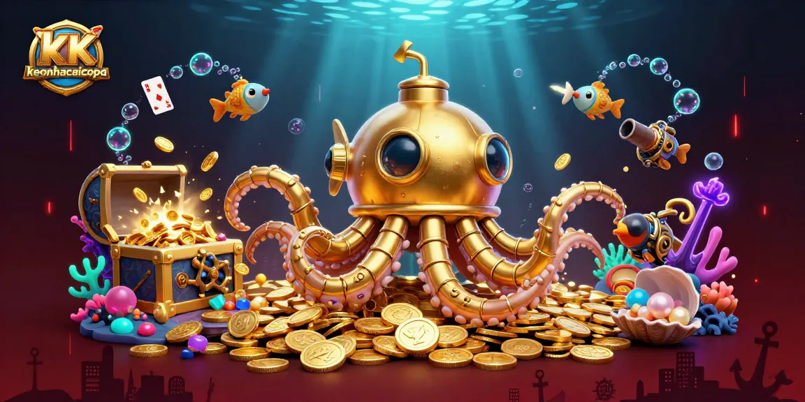Engage in thrilling betting with keonhacaicopa, as a kraken submarine navigates a sea of winnings!