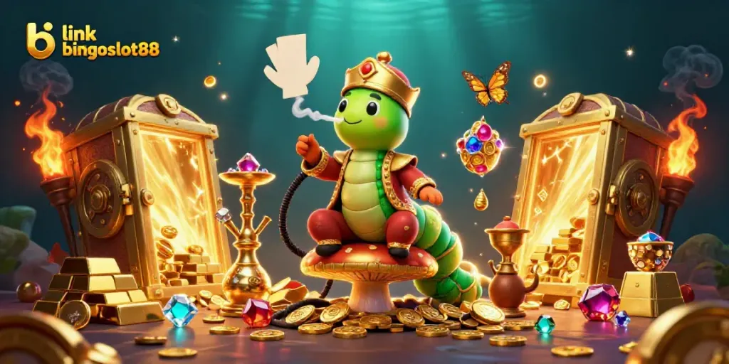 Gambarkan aksi menarik dari link bingoslot88 dengan karakter dan simbol perjudian yang cerah