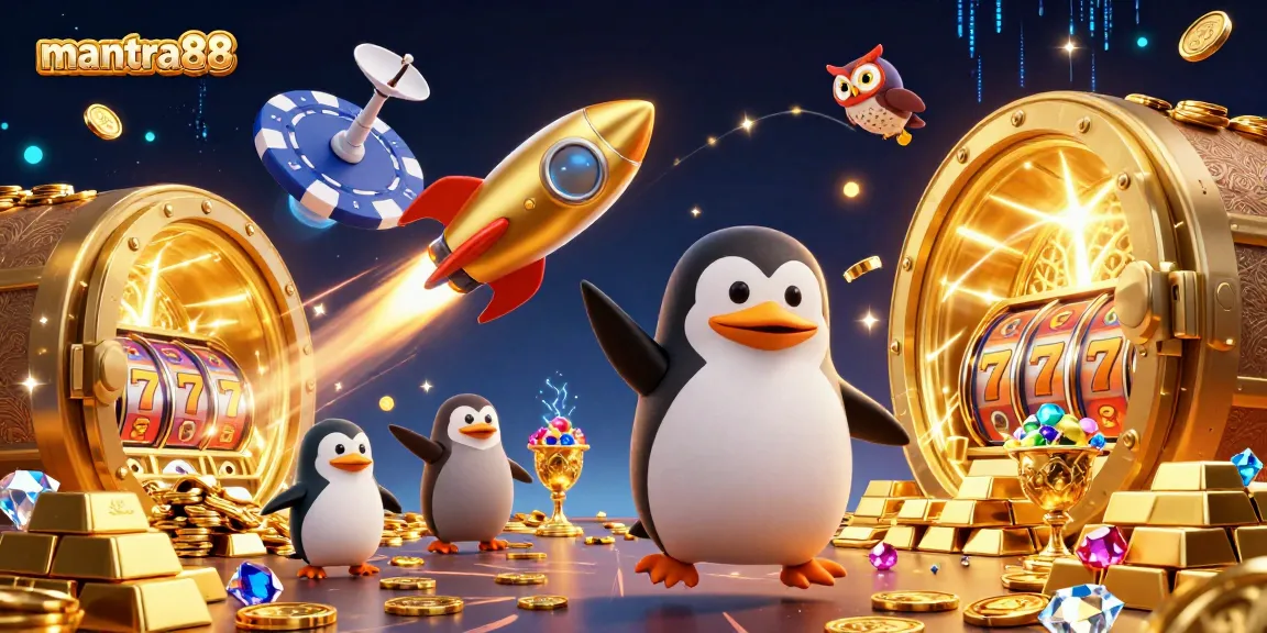 Win big at mantra88 with a thrilling rocket-powered penguin casino adventure!