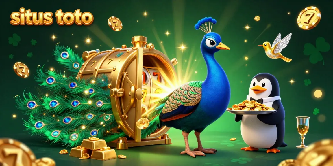 Experience the excitement of situs toto with vibrant casino elements, including slots and gold treasures.