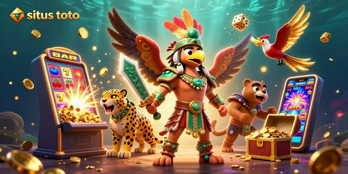 Engage in thrilling games at situs toto with vibrant 3D characters and exciting casino elements.