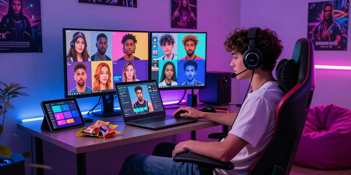 Engaging with nsfw character ai in a modern gaming setup, highlighting immersive digital interactions.