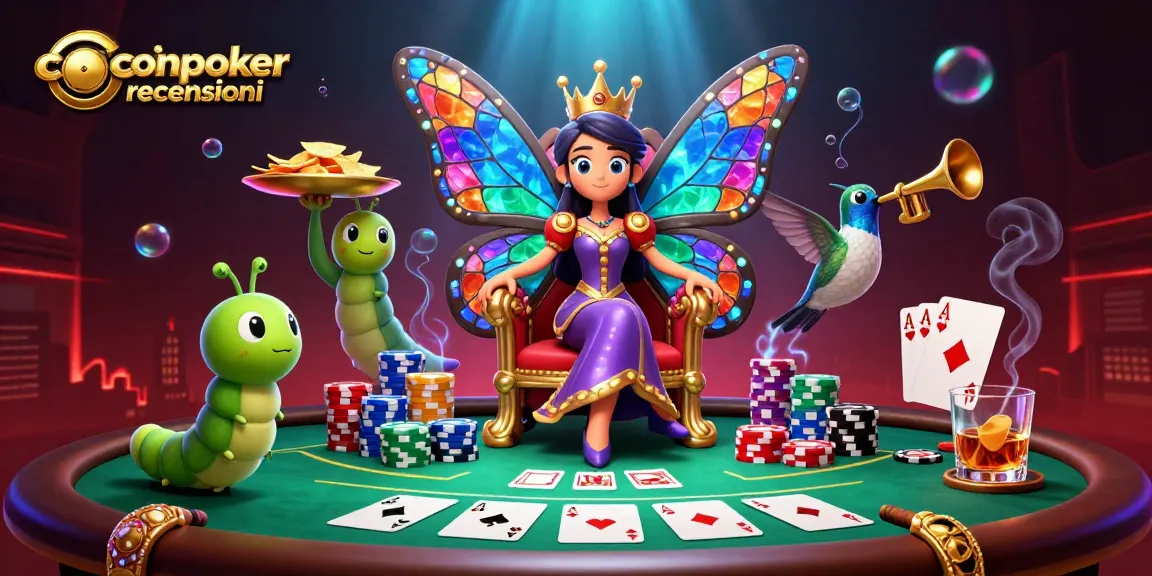 coinpoker recensioni: esplora l'illustrazione della regina della farfalla in un casinò