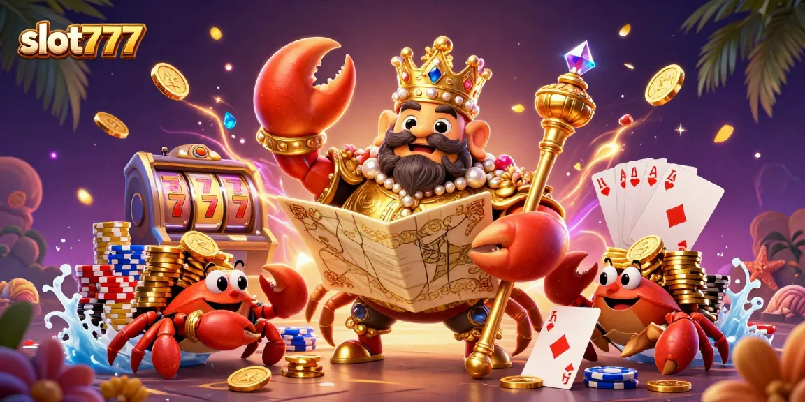 Experience thrilling slot777 gameplay with vibrant treasures and animated casino elements.