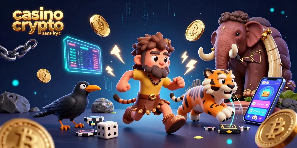 Découvrez le casino crypto sans KYC avec nos personnages 3D et éléments dynamiques dans une scène captivante.