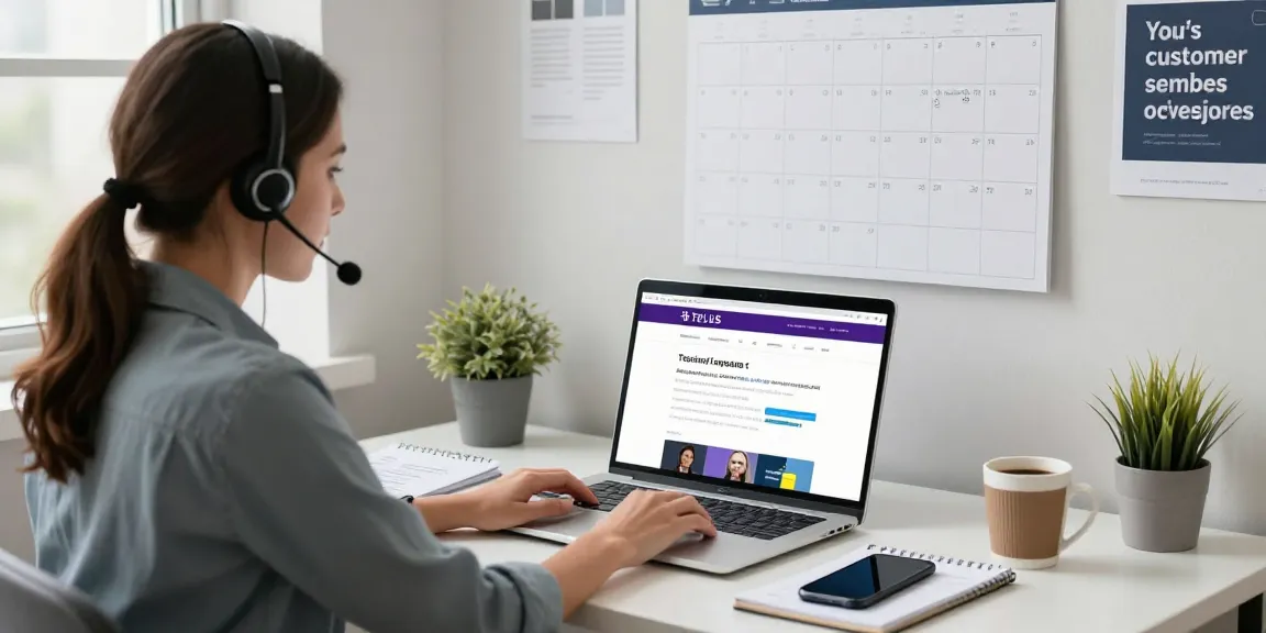 Telus-Technical-Support expert assisting clients in a modern office environment, showcasing professional tech support.