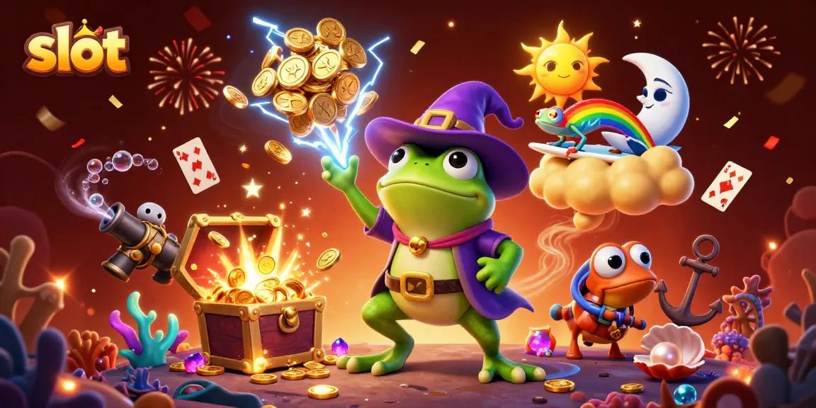 Slot memberikan pengalaman menyenangkan dengan wizard katak dan koin emas yang melimpah.