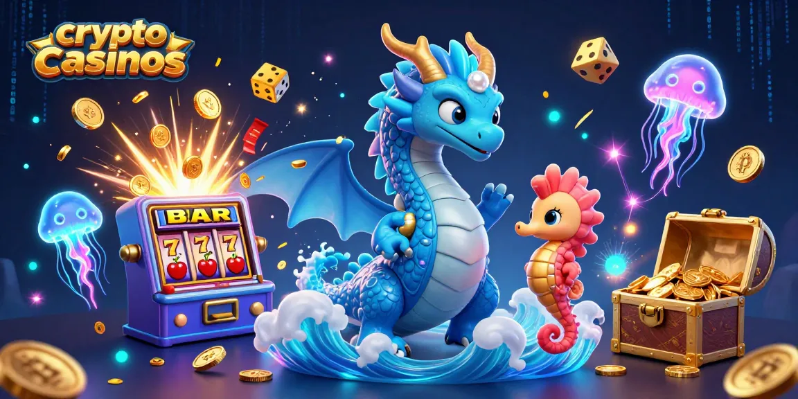 Jouez dans des crypto casinos fascinants avec un dragon d'azur et des machines à sous brillantes