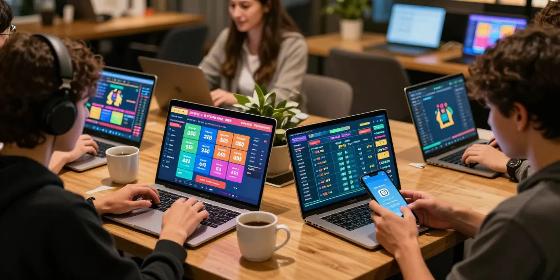 Engaging users analyzing secure 토토사이트 with digital devices in a modern betting environment