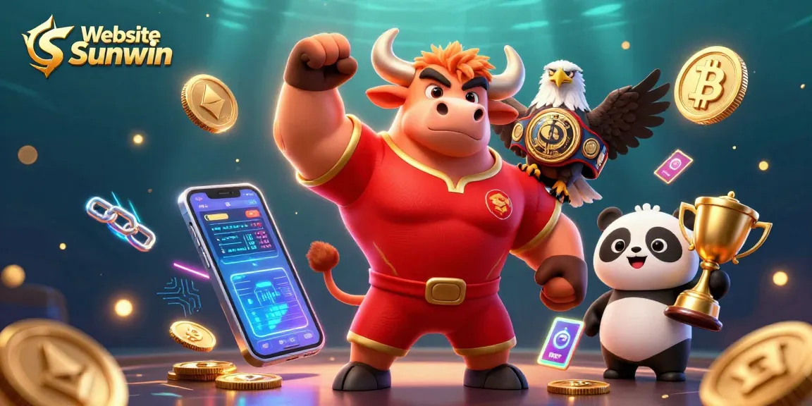 Experience engaging fun at Website Sunwin with vibrant characters celebrating gaming success amidst dazzling 3D graphics.