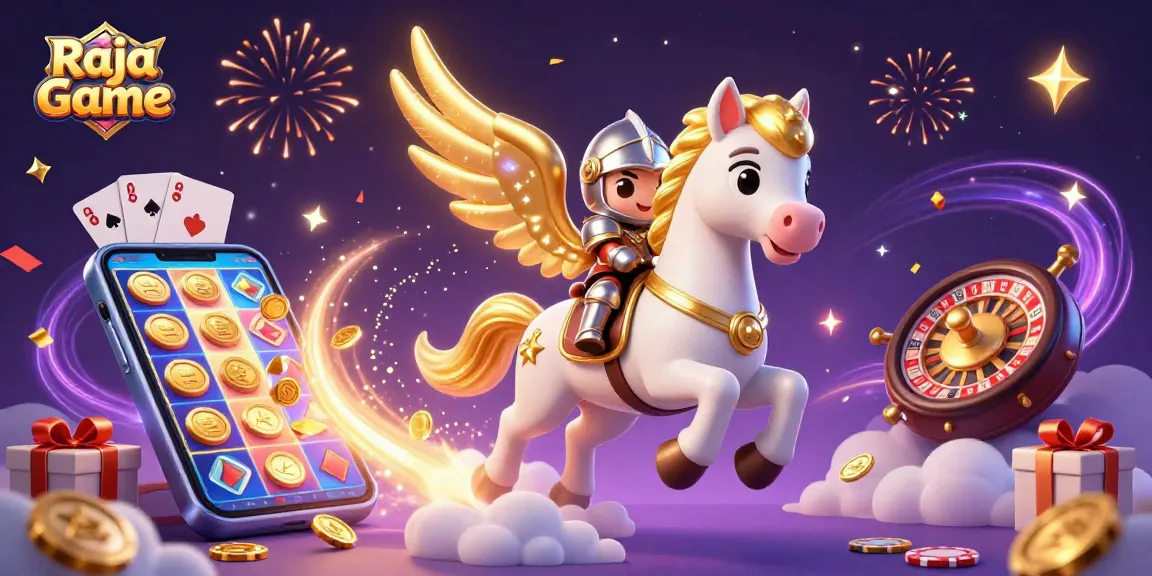 Play exciting games on Raja Game with a magical scene of winning opportunities and vibrant gaming elements.