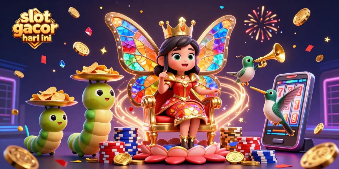 Spin and win with slot gacor hari ini, featuring vibrant characters and dazzling casino elements.