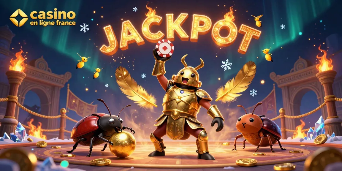 Illustrez votre expérience de casino en ligne France avec des personnages 3D dans une scène dynamique.