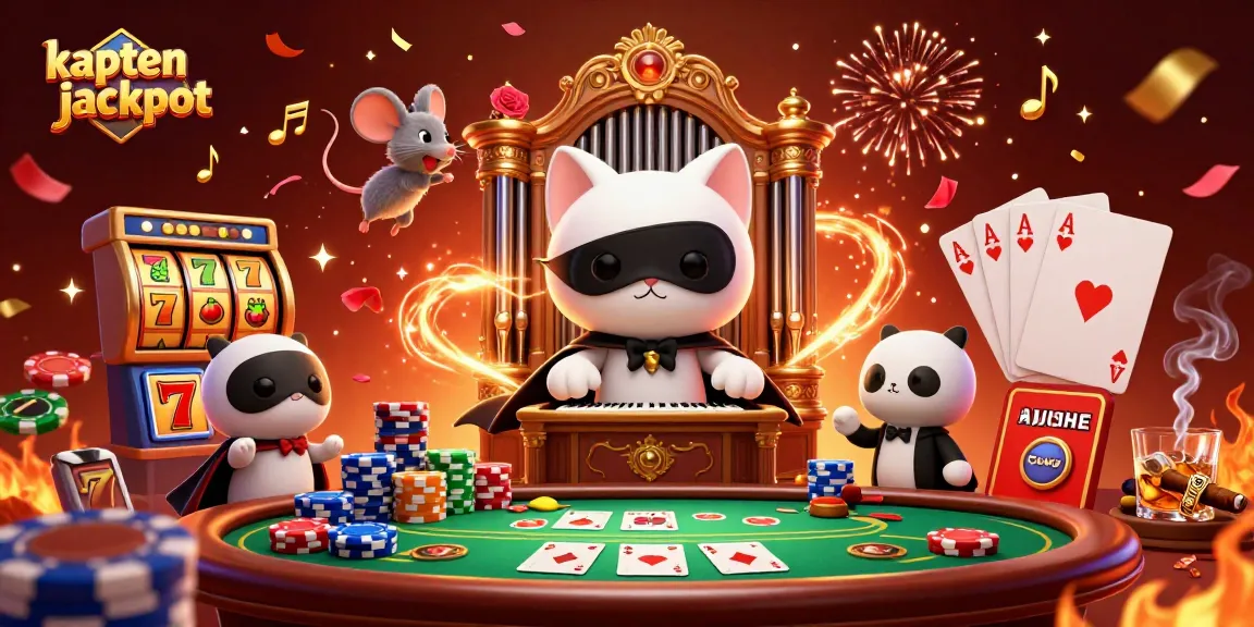 Experience the excitement of kaptenjackpot with a vibrant casino scene filled with winning symbols.