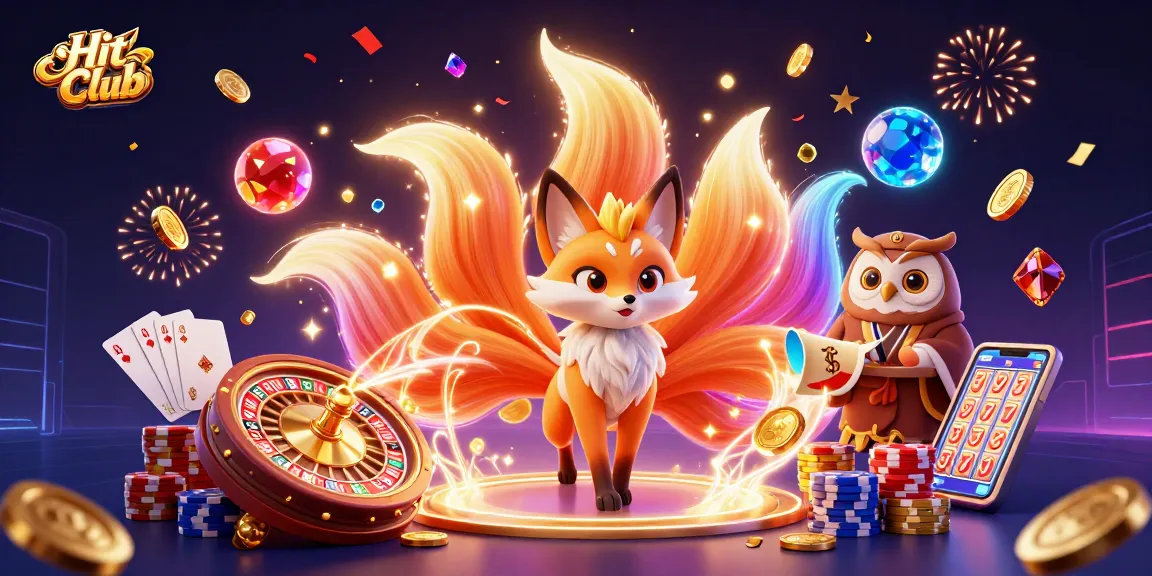 Experience the magic of Hit Club with vibrant 3D characters and dynamic casino elements.