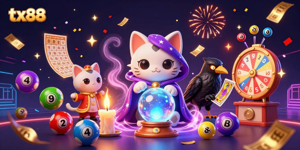 Engage with tx88's mystical casino world featuring vibrant lottery elements and enchanting characters.