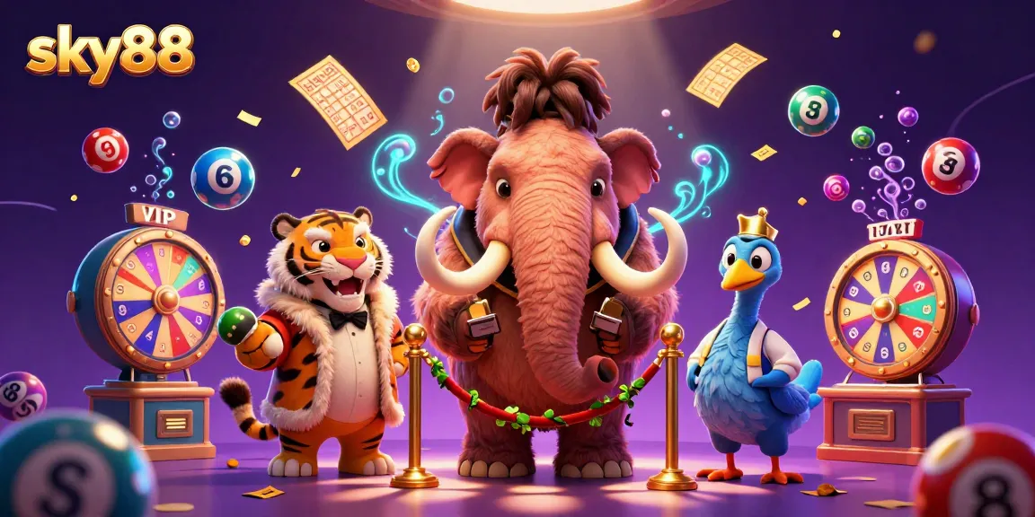 Experience excitement with sky88 as vibrant lottery elements and charismatic characters come alive.