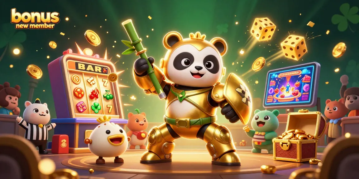 Engage with exciting bonus new member offers in this vibrant 3D casino scene.