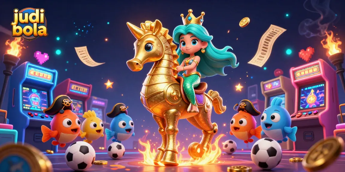 Enhance your judi bola experience with a vibrant 3D illustration featuring dynamic sports betting action.